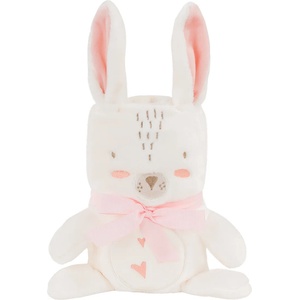 KikkaBoo Бебешко одеяло с 3D бродерия Kikkaboo - Rabbits in Love, 75 х 100 сm (31103020110)
