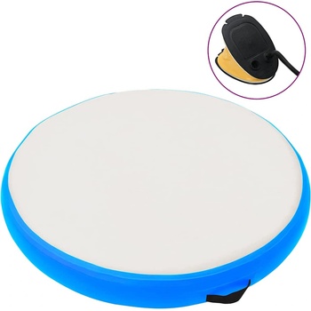 vidaXL Надуваем гимнастически дюшек с помпа, 100x100x15 см, PVC, син (92707)
