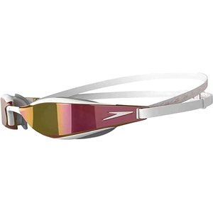 Speedo Unisex Adult Fastskin Hyper Elite Swim Goggles | Competition Swim Goggles | Performance | Training | Hydrodynamic Swim Goggles, White/Oxid Grey/Rose Gold, One Size - 8-12818 (8-12818)