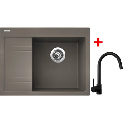 Sinks RIM 650 P Truffle + Vitalia černá matná