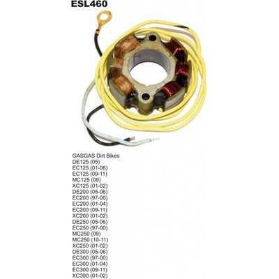 ELECTROSPORT vinutí alternátoru (stator) se světly GAS GAS 125/200/250/300 97-11