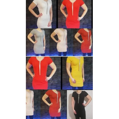 Mini šaty / delší triko Edit cihlová