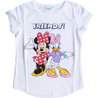 Dievčenské tričko Minnie a Daisy biele b ele