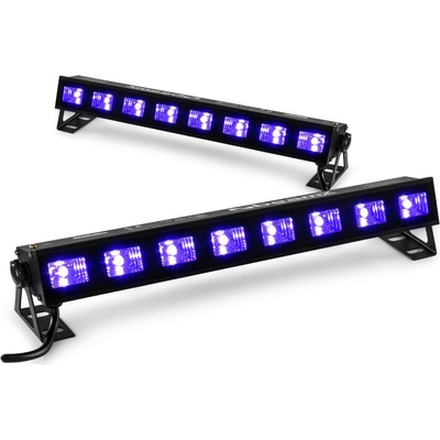 BeamZ BUVW83 Set obsahující 2x LED BAR s 8 UV/teple bílými LED, 30W