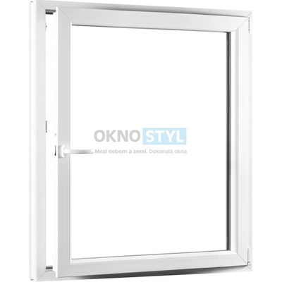 OKNOSTYL.cz jednokřídlé plastové okno otvíravo-sklopné pravé trojsklo REHAU 1100 x 1400 cm Bílá