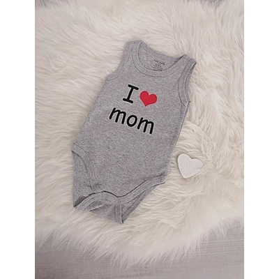 Detské body bez rukávov I love mom