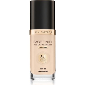 Max Factor Facefinity 3 in 1 tekutý make-up s uv ochranou SPF20 32 Light Beige 30 ml