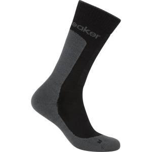 Icebreaker Мъжки туристически чорапи Icebreaker Merino Hike+ Medium Crew Walking socks - Black / Obsidian - размер 44, 5-46, 5 (EU) (201-9228-0113)