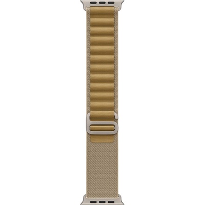 Apple Каишка от Apple за Apple Watch 49mm Loop: Tan Alpine Loop - Medium - Natural Titanium Finish (MXN23ZM/A)