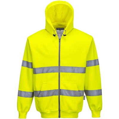 Portwest hi-vis b305 / Светлоотразителен суичър с цип - hv жълт 4xl (b305yer4xl)