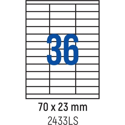 Spree Етикети лепящи 36 бр. , 70.0x23.0 мм, 100 л. , A4, кант 2 (3800884030615)