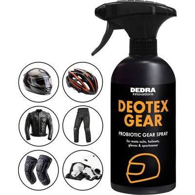 DEOTEX GEAR Probiotický sprej na sportovní & motorkářskou výstroj proti zápachu neutralizuje pachy, chrání & osvěžuje 500 ml
