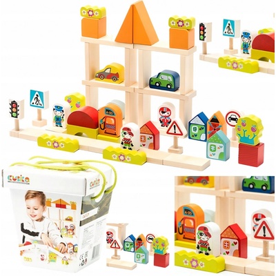 CUBIKA 13913 Doprava ve městě dřevěná 55 ks