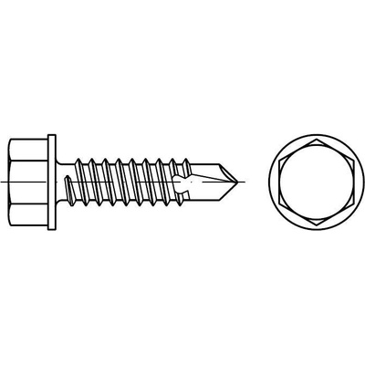 MDtools Šrouby samovývrtné TEX DIN 7504K, 6hranné, pozinkované, různé rozměry Velikost: 4.8x38 mm – Zbozi.Blesk.cz