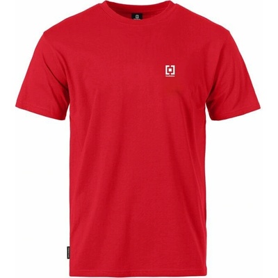 Horsefeathers T-SHIRT VERTICAL MINI LOGO Červená Bílá