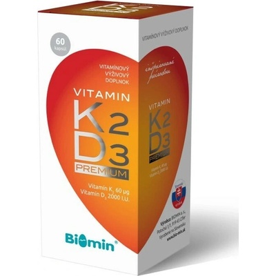 Biomin Vitamin K2 + Vitamin D3 2000.I.U. Premium 30 kapsúl