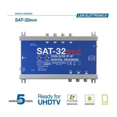 Programovateľná hlavná stanica LEM SAT-32 MENIC SAT. FREKVENCII