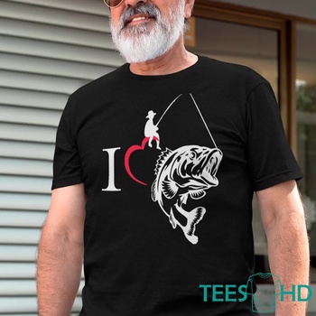 Image 1 of Art gift Тениска - I Love fishing