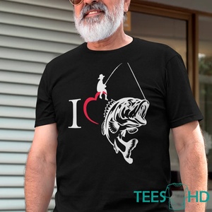 Art Gift Тениска - I Love fishing