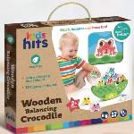 KIDS HITS Дървена игра за развиване на умения - балансиращ крокодил (kh20/033)