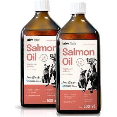 LAB V Lososový olej obohacený o vitamíny 500 ml