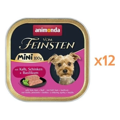 Animonda Vom Feinsten Mini s teľacím mäsom, šunkou a bazalkou 12 x 100 g