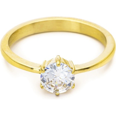Bruno Zásnubní prsten GOLD s kamínkem S4499