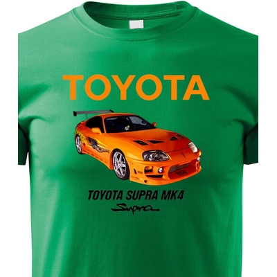 Dětské tričko Toyota Supra MK4 Zelená Velikost Canvas Bezvatriko.cz 2323
