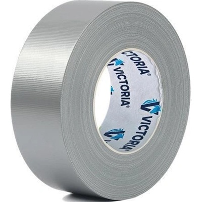 VICTORIA Lepicí páska, stříbrná, 48 mm x 50 m, textilní, super pevná, VICTORIA FACILITY 541554