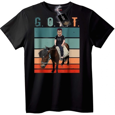 NOONEBRAND Тениска G. O. T. ездач - 2XL, Black