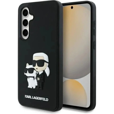 KARL LAGERFELD 3D гумен калъф Karl&Choupette за Samsung Galaxy S24 FE - Черен (3666339386399)