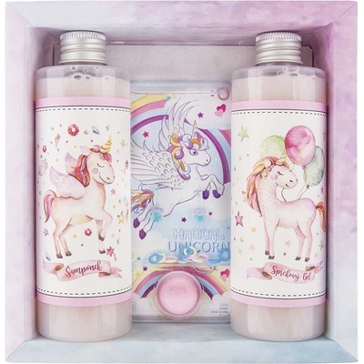 Bohemia Gifts Unicorn sprchový gél 250 ml + šampon na vlasy 250 ml + hra darčeková sada
