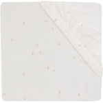 Jollein Бебешки чаршаф с ластик Jollein - Jersey, 60 x 120 cm, Twinkling Wild Rose (560405) - ozone