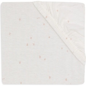 Jollein Бебешки чаршаф с ластик Jollein - Jersey, 60 x 120 cm, Twinkling Wild Rose (560405) - ozone