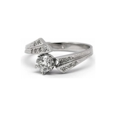 Klenoty Budín zlatý zásnubní prsten s přírodním diamantem J 20381 1