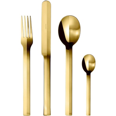 Herdmar (Португалия) Прибори за хранене HERDMAR TINTIM със златно PVD покритие - 24 части (Herdmar 172-3024-0117-200-00A9)