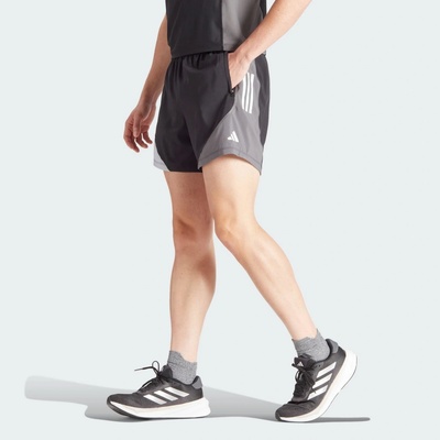 adidas OWN THE RUN kraťasy Black/Halo Silver/Grey Five
