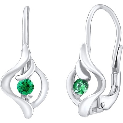 SILVEGO se zeleným Swarovski Zirconia SILVEGO35008G
