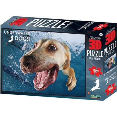 Prime 3D - Puzzle Underwater Dogs 3D - 300 piese