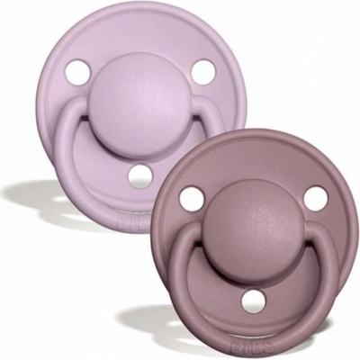 Bibs De Lux silikon 2 ks Dusky lilac / heather