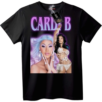 NOONEBRAND Тениска Cardi B Музика - M, Black