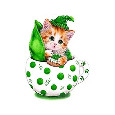 Milena Style Коте грахово зърно - диамантен гоблен