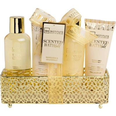 IDC Institute Подаръчен комплект Scented Bath Gold, 5 части