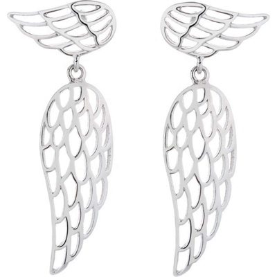 Silenti Jewelry Сребърни обеци "Висящи Криле