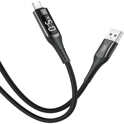 XO NB162 USB, - Micro USB, 2,4A, 1m, černý