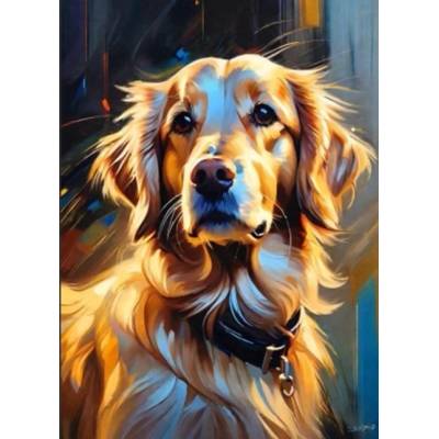Norimpex - Puzzle Diamant painting: Portrait of a labrador retriever 30x40cm - 1 - 39 piese