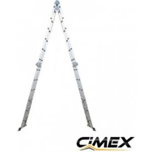 CIMEX Телескопична алуминиева А-образна стълба 6.0 метра cimex
