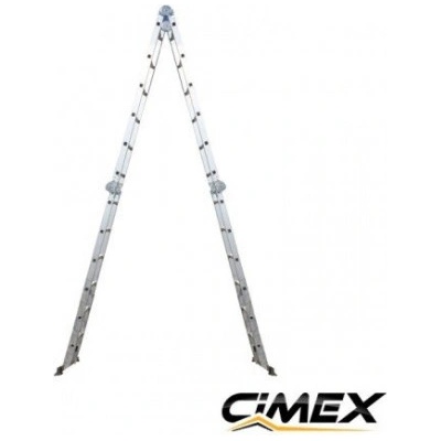 CIMEX Телескопична алуминиева А-образна стълба 6.0 метра cimex