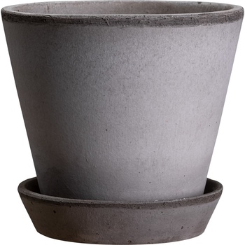 Bergs Potter Саксия Julie с поставка 12 см сива (JG12S)