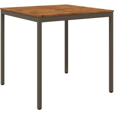 vidaXL Градинска бар маса Естествено и кафяво 110 x 108, 5 x 105 см (901345)
